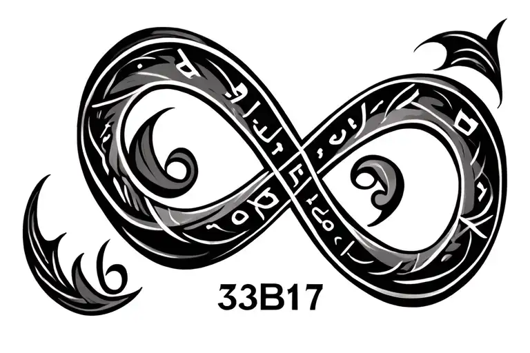 "53B17 هيهات مناالذلة" I want a tattoo that has certain hidden codes. Theme is Islamic Shia and must have infinity sign tattoo design idea