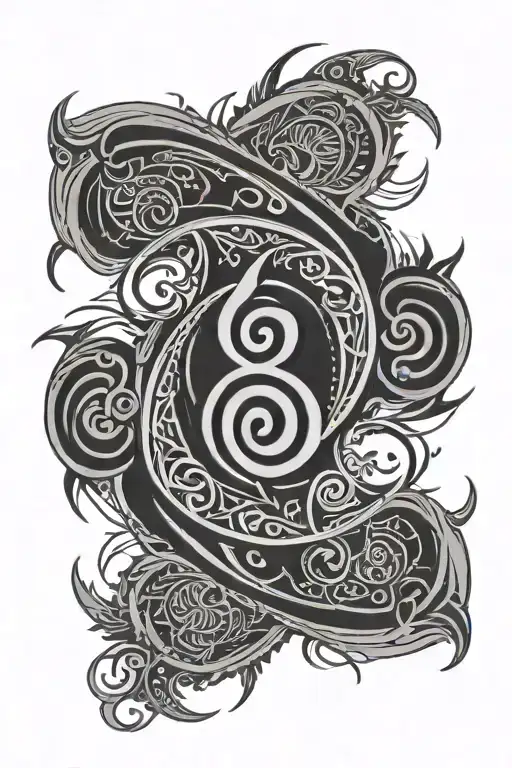 Debian Linux logo combined with kali linux logo incorporated tattoo design idea