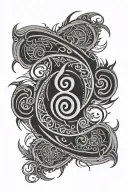 Debian Linux logo combined with kali linux logo incorporated tattoo design idea