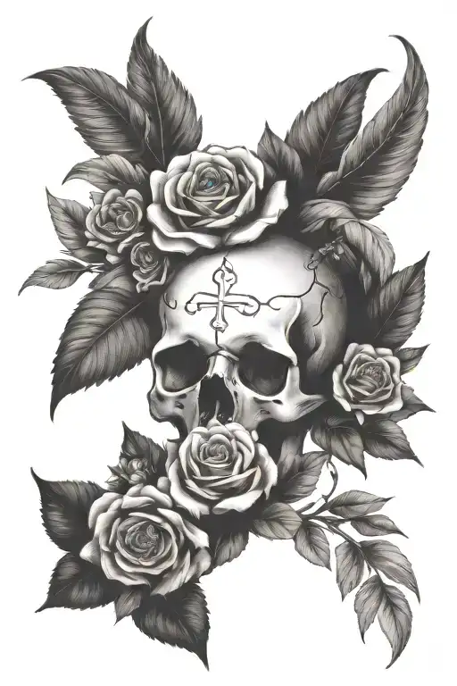 amor fati memento mori tattoo design idea