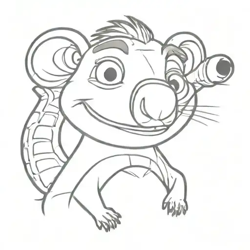 scrat from ice age tattoo design idea