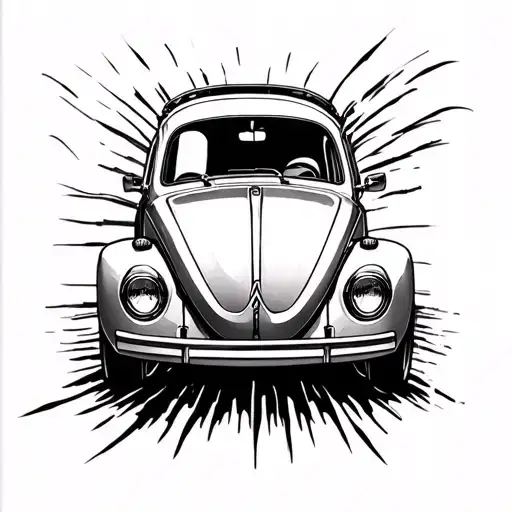 vw bug tattoo design idea