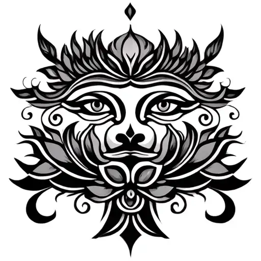 Cambodian elements symbolizing tattoo design idea