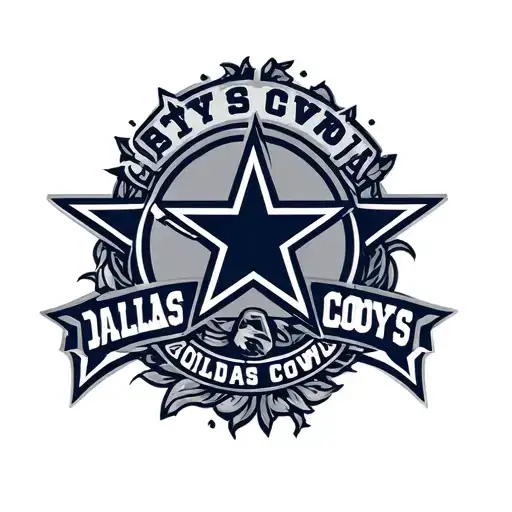 Dallas Cowboys logo surrounded tattoo design idea