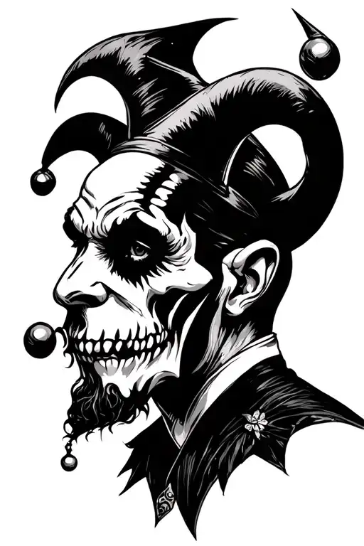 court jester tattoo design idea