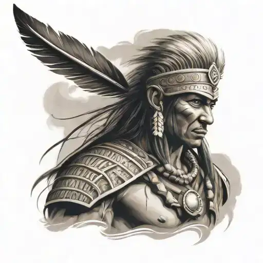 Indian warrior tattoo design idea