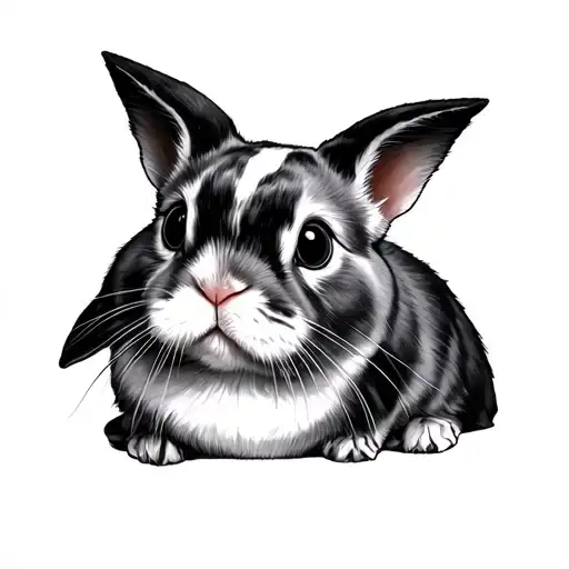 Holland Lop tattoo design idea