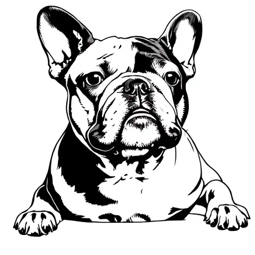 frenchie bulldog pagan tattoo design idea