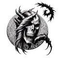 Good Vs Evil tattoo design idea