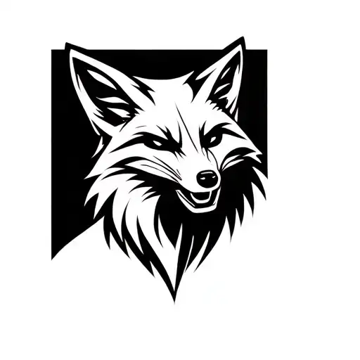 Fox Head tattoo design idea