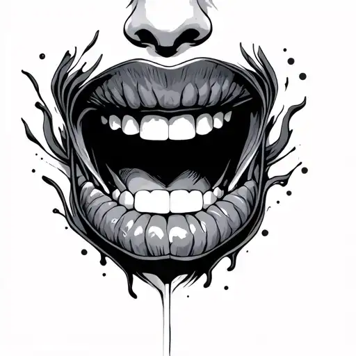 Throat tattoo design idea