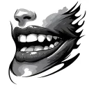 Throat tattoo design idea