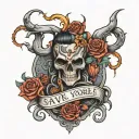 no one is going to save you so save yourself tattoo design idea