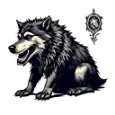 Create a simple tattoo that symbolizes the song werewolves of London  tattoo design idea