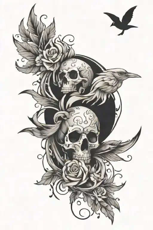 negative space tattoo design idea