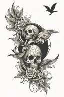 negative space tattoo design idea