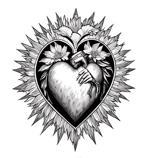 Immaculate Heart of Mary incorporated in a way tattoo design idea