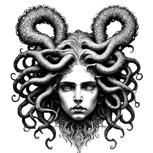 Medusa head tattoo design idea