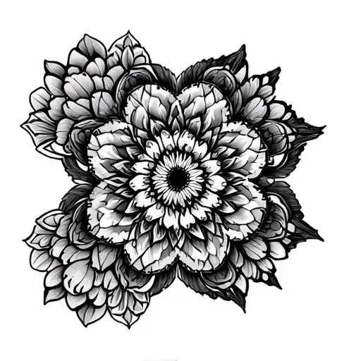 Japanese Mandala tattoo design idea