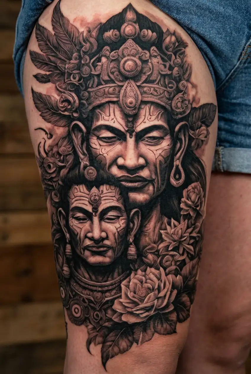 Nepali gods tattoo design idea