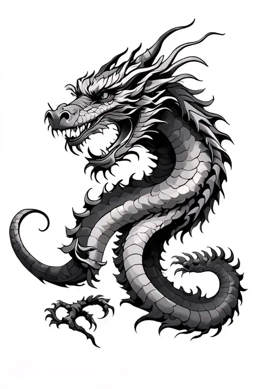 Filipino dragon wrapped tattoo design idea