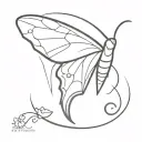 "like a moth to a flame" tattoo design idea