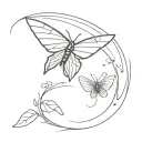 "like a moth to a flame" tattoo design idea