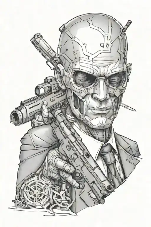 Hitman tattoo design idea