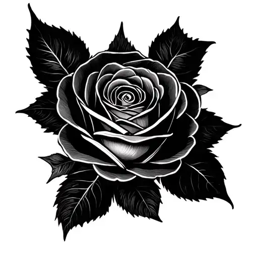 Irish rose men's dark gothic tattoo design idea