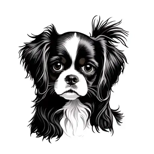 Cavalier King Charles Spaniel tattoo design idea