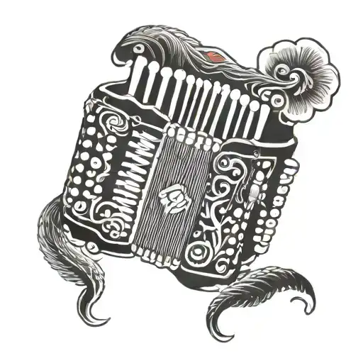 button hohner accordion tattoo design idea