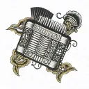 button hohner accordion tattoo design idea