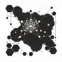 Incorporate binary code into a constellation design representing Libra tattoo design idea