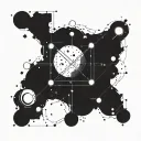 Incorporate binary code into a constellation design representing Libra tattoo design idea