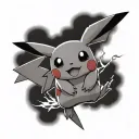 cute pokemon pikachu pokemon tattoo design idea