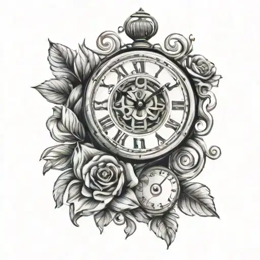 11:30 clock tattoo design idea