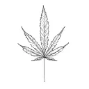 hemp leaf tattoo design idea