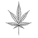 hemp leaf tattoo design idea