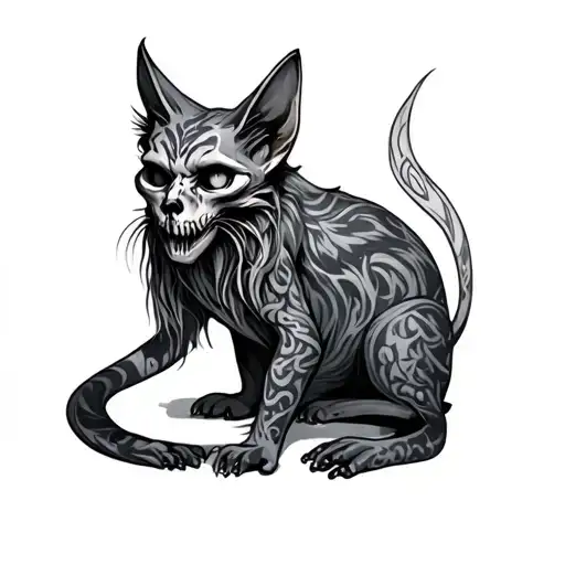 feral child deathmetal tattoo design idea