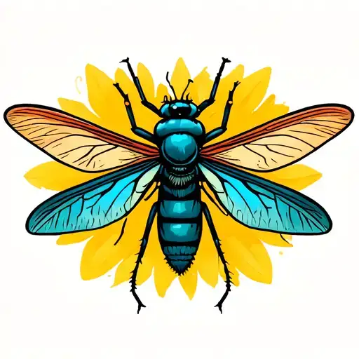 mosquito Colombia colors tattoo design idea