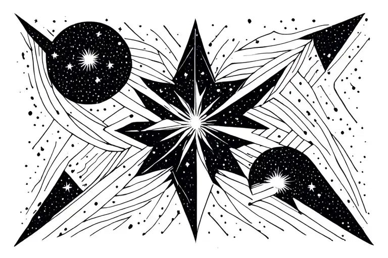 Milky Way galaxy of stars tattoo design idea