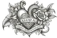 above all else, guard your heart tattoo design idea