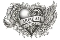 above all else, guard your heart tattoo design idea