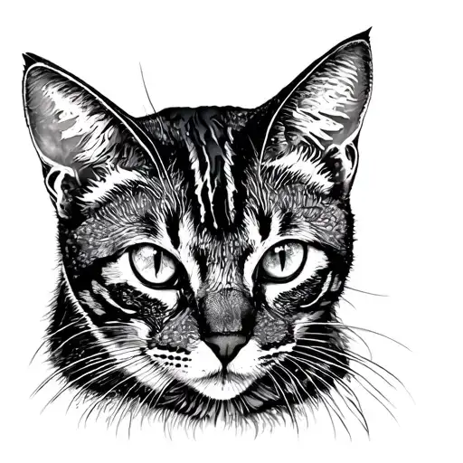 Space Bengal cat tattoo design idea