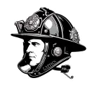 firefighter helmet tattoo design idea