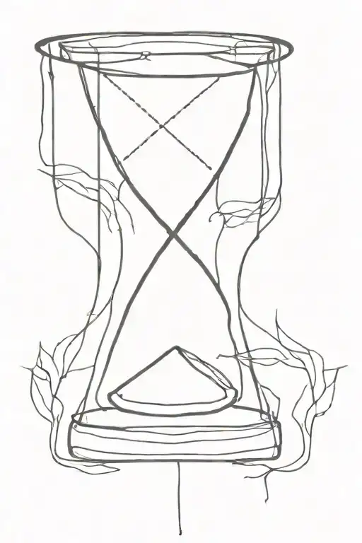 show me some images of a tattoo inspired by "hourglass" by catfish and the bottlemen in a minimalist style  tattoo design idea