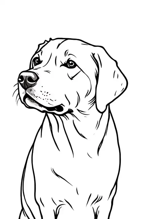 Labrador dog tattoo design idea