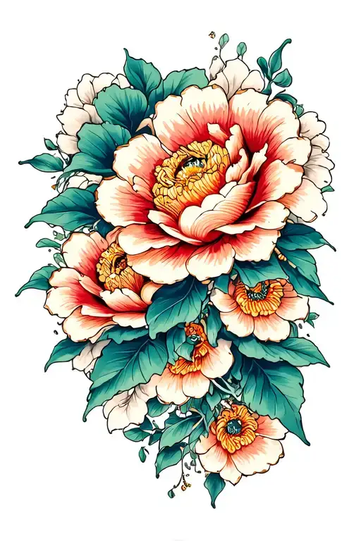 wedding rings tattoo design idea