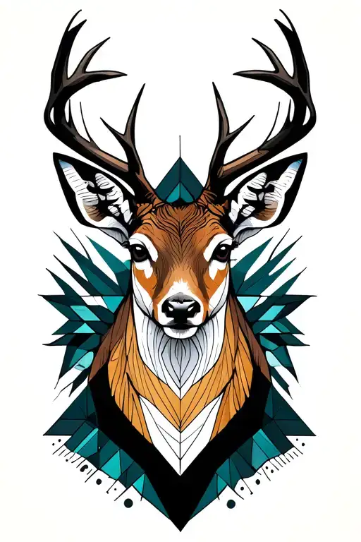 Deer tattoo design idea