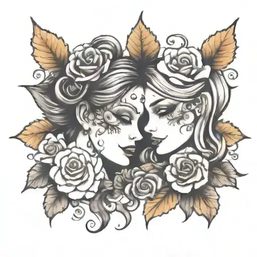 an aunt and niece are best friends tattoo design idea